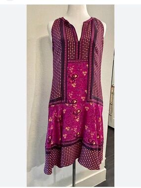 Rebecca Taylor Fuchsia Floral Backless Sundress